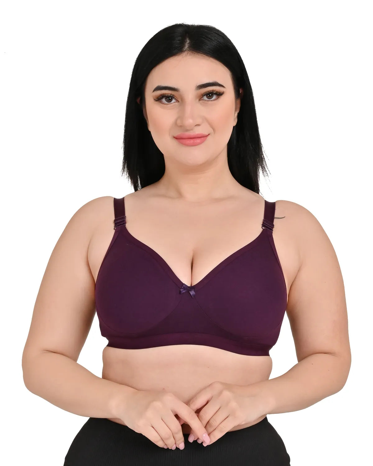Women's Girls Seamless Non Padded Bra Multicolor ( Pack of 3 )